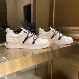 Dolce Gabbana White Silk Leather New Casual Shoes For Men And Women