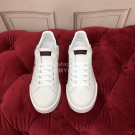 Dolce Gabbana Printed Silk Leather New Casual Shoes For Men And Women