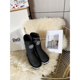 Dolce Gabbana Waterproof Warm Down Boots For Women Black