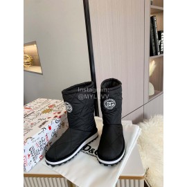 Dolce Gabbana Waterproof Warm Down Boots For Women Black