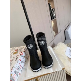 Dolce Gabbana Waterproof Warm Down Boots For Women Black