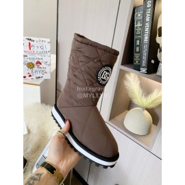 Dolce Gabbana Waterproof Warm Down Boots For Women Coffee