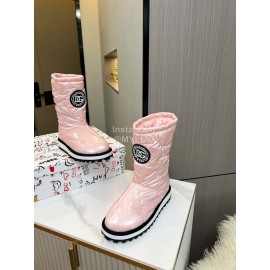 Dolce Gabbana Waterproof Warm Down Boots For Women Pink