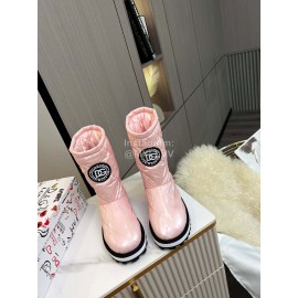 Dolce Gabbana Waterproof Warm Down Boots For Women Pink