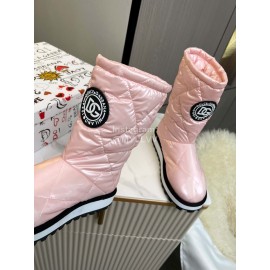 Dolce Gabbana Waterproof Warm Down Boots For Women Pink