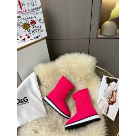 Dolce Gabbana Waterproof Warm Down Boots For Women Red