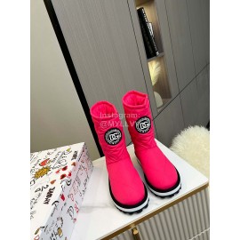Dolce Gabbana Waterproof Warm Down Boots For Women Red