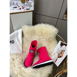 Dolce Gabbana Waterproof Warm Down Boots For Women Red