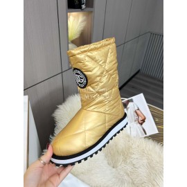 Dolce Gabbana Waterproof Warm Down Boots For Women Gold
