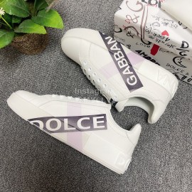 Dolce Gabbana Silk Leather Casual Sneakers For Men And Women 