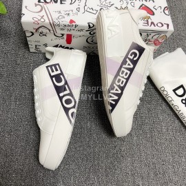 Dolce Gabbana Silk Leather Casual Sneakers For Men And Women 