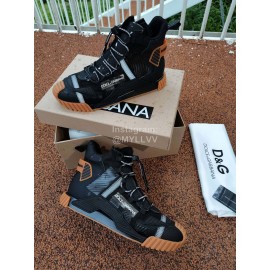 Dolce Gabbana New High Top Color Blocking Sneakers For Men And Women Black
