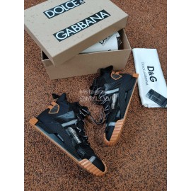 Dolce Gabbana New High Top Color Blocking Sneakers For Men And Women Black