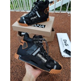 Dolce Gabbana New High Top Color Blocking Sneakers For Men And Women Black