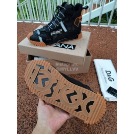 Dolce Gabbana New High Top Color Blocking Sneakers For Men And Women Black