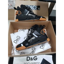 Dolce Gabbana New High Top Color Blocking Sneakers For Men And Women Black