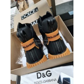Dolce Gabbana New High Top Color Blocking Sneakers For Men And Women Black