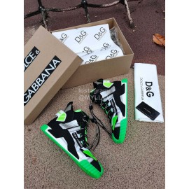 Dolce Gabbana New High Top Color Blocking Sneakers For Men And Women Green