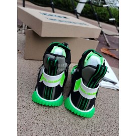 Dolce Gabbana New High Top Color Blocking Sneakers For Men And Women Green