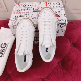 Dolce Gabbana New Silk Leather Casual Sneakers For Women Tan