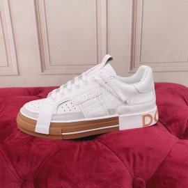 Dolce Gabbana New Silk Leather Casual Sneakers For Women Tan