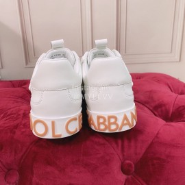 Dolce Gabbana New Silk Leather Casual Sneakers For Women Tan