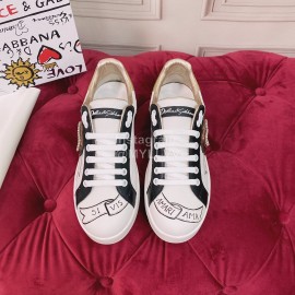 Dolce Gabbana New Silk Leather Casual Sneakers For Women 