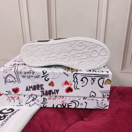 Dolce Gabbana New Silk Leather Casual Sneakers For Women 