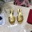 Dolce Gabbana Cowhide Thick High Heeled Slippers For Women Gold