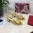 Dolce Gabbana Cowhide Thick High Heeled Slippers For Women Gold