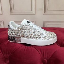 Dolce Gabbana New Silk Leather Casual Shoes For Women 