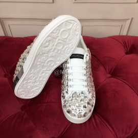 Dolce Gabbana New Silk Leather Casual Shoes For Women 