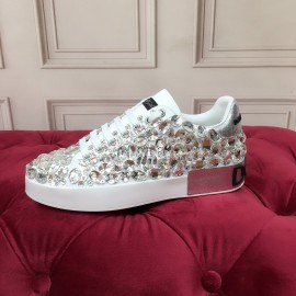 Dolce Gabbana New Silk Leather Casual Shoes For Women 