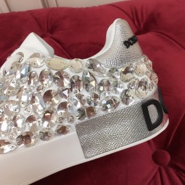 Dolce Gabbana New Silk Leather Casual Shoes For Women 