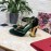 Dolce Gabbana Velvet Sheepskin High Heels For Women Green