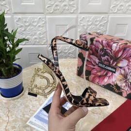 Dolce Gabbana Cowhide Diamond High Heeled Sandals For Women