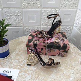 Dolce Gabbana Cowhide Diamond High Heeled Sandals For Women