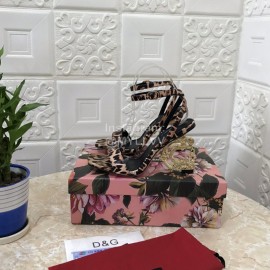 Dolce Gabbana Cowhide Diamond High Heeled Sandals For Women