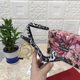 Dolce Gabbana Fashion Cowhide Diamond High Heeled Sandals For Women 