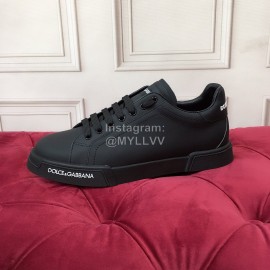 Dolce Gabbana Silk Cowhide Casual Sneakers For Women Black