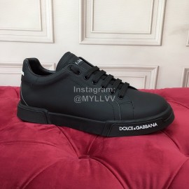 Dolce Gabbana Silk Cowhide Casual Sneakers For Women Black