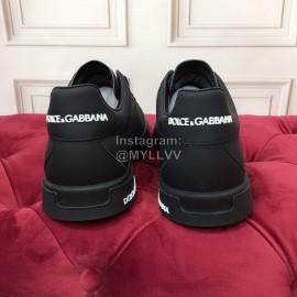 Dolce Gabbana Silk Cowhide Casual Sneakers For Women Black