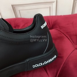 Dolce Gabbana Silk Cowhide Casual Sneakers For Women Black