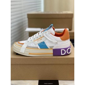 Dolce Gabbana New Casual Sneakers For Women Orange