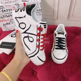 Dolce Gabbana Silk Cowhide Casual Sneakers For Women 