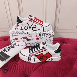 Dolce Gabbana Silk Cowhide Casual Sneakers For Women 