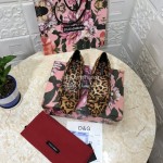 Dolce Gabbana Leopard Print Leather Flat Heels For Women