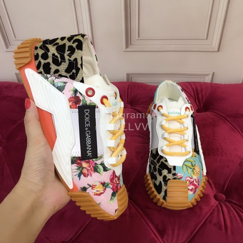 Dolce Gabbana Fashion Lace Up Casual Shoes For Women Green