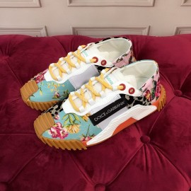 Dolce Gabbana Fashion Lace Up Casual Shoes For Women Green