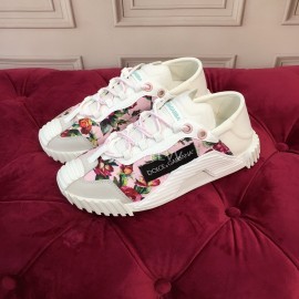 Dolce Gabbana Fashion Lace Up Casual Shoes For Women Pink